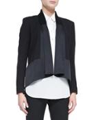 Long-sleeve Drape-front Cardi Jacket