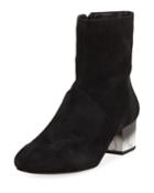 Olga Suede Zip Booties