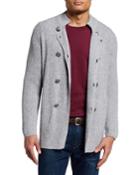 Men's High Collar One-breast-and-a-half Cardigan