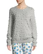 Crewneck Pearlescent-embellished Cashmere