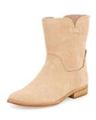 Palisade Notched Suede Bootie, Nut