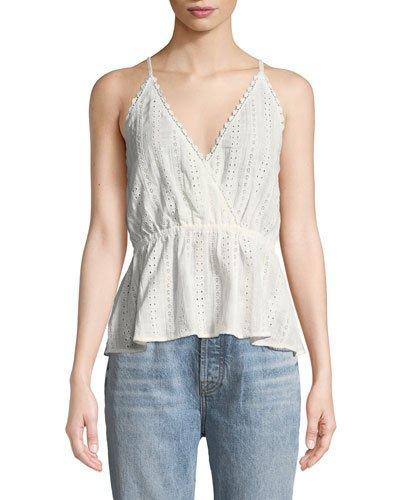 Coast Eyelet-lace Peplum Blouse