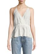 Coast Eyelet-lace Peplum Blouse