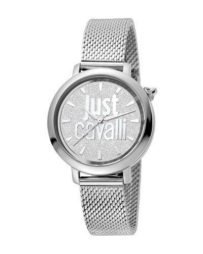 34mm Logo Stainless Steel Bracelet Watch,
