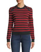 Striped Cashmere-blend Crewneck