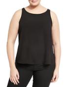Cian Lace-trim Top, Black,