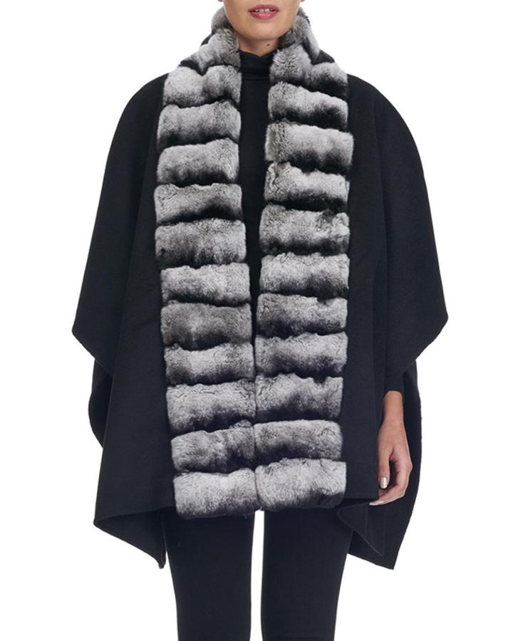 Fur-trim Cashmere-wool