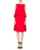 Cady Sleeveless Popover Dress, Red