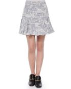 Cotton-blend Fit-and-flare
