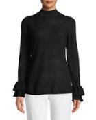 Mock-neck Ruffle