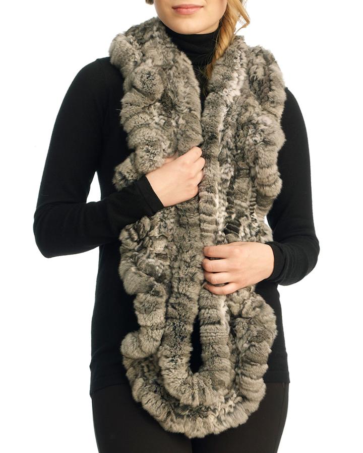 Chinchilla Fur Infinity Ruffle
