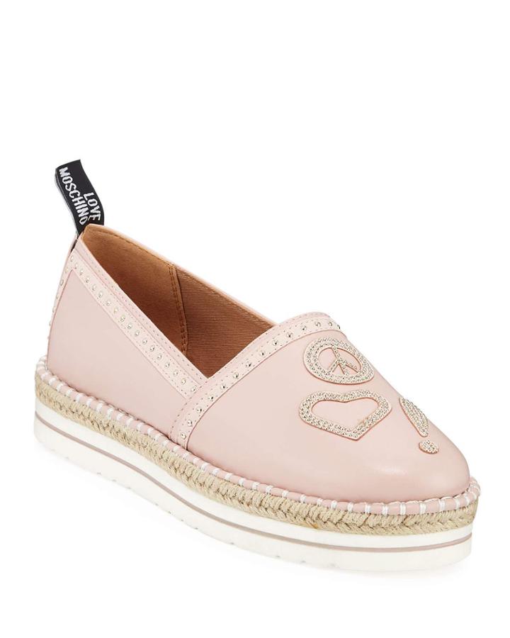 Studded Slip-on Flat Espadrilles
