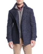 Men's Boucle Wool-blend Pea Coat