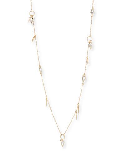 Petite Spike Necklace With Fancy-cut Crystals