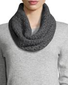 Cashmere Cowl-neck Scarf, Dark Charcoal