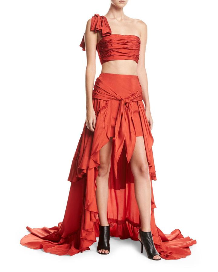 Amora Gathered Crop Top