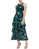 Tier Floral-print Maxi Cocktail Dress