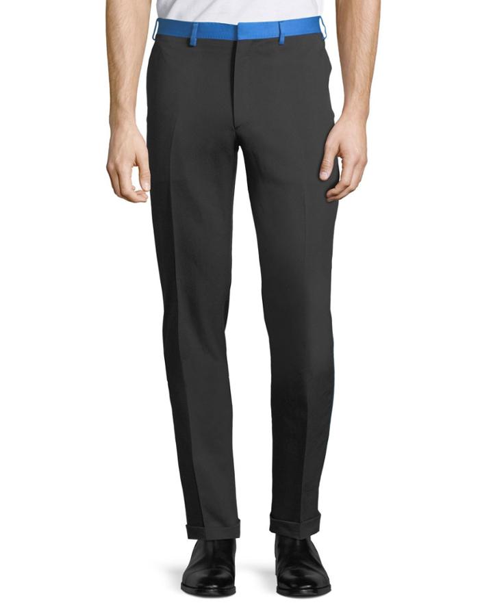Men's Colorblock Slim-fit Trousers