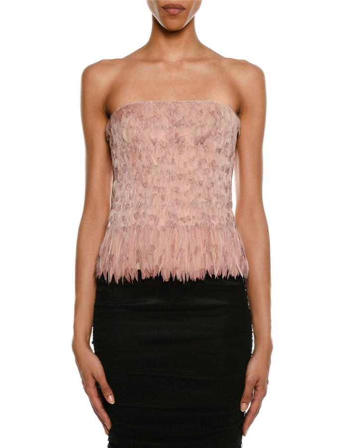 Degrade Feather Bustier Top