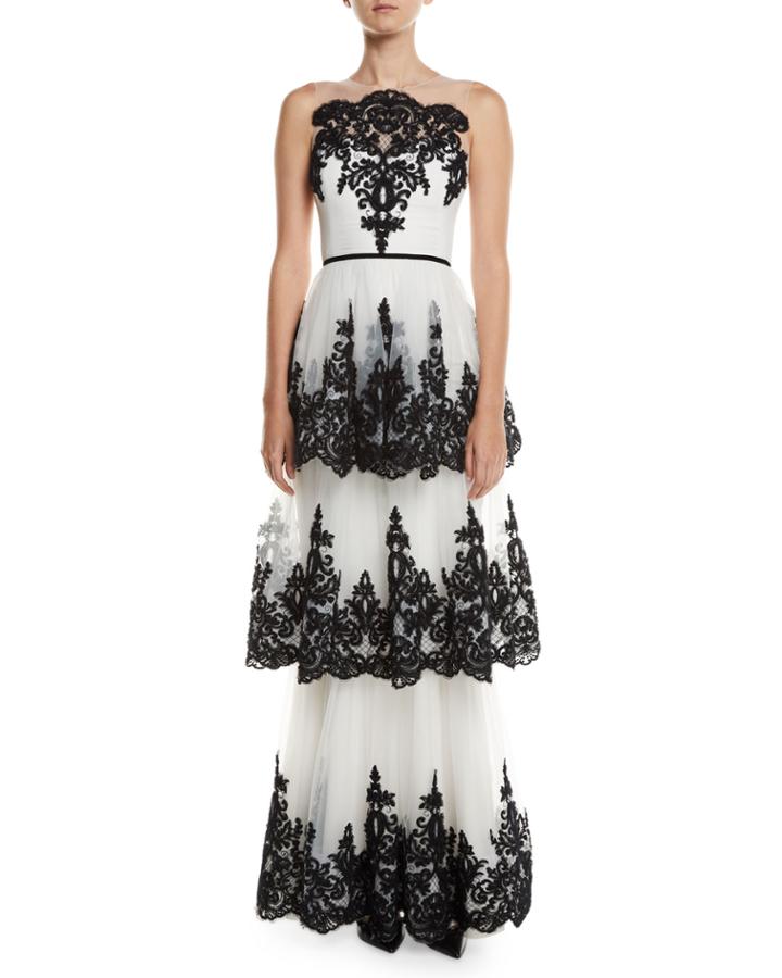 Embroidered 3-tier