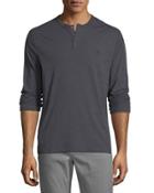 Long-sleeve Heather Henley