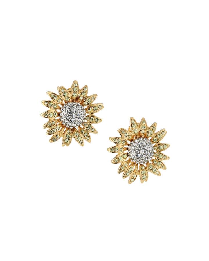 Jonquil Petals Sunflower Clip-on Earrings