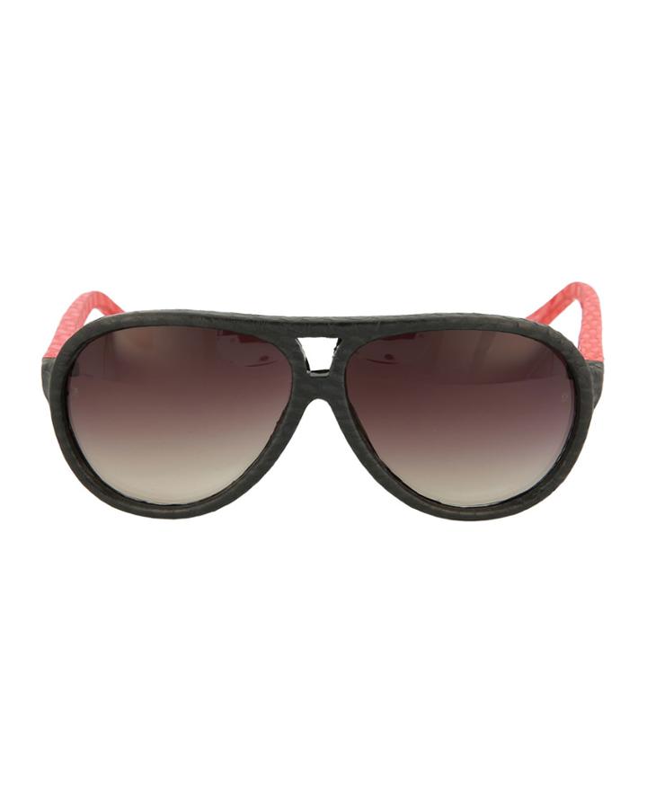 Acetate/snakeskin Aviator