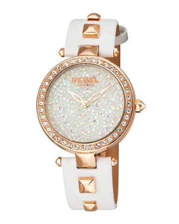 Rockaway Parkway 40mm Golden Stainless Steel Watch W/ White