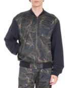 Hugler Swirl-front Embroidered-back Jacket