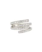 Double Wrap Diamond Ring - White Gold