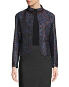 Multicolor-floral Jacquard W/ Leather