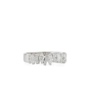 18k White Gold Mixed-cut Diamond Ring,