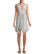 Floral-print V-neck Dress With