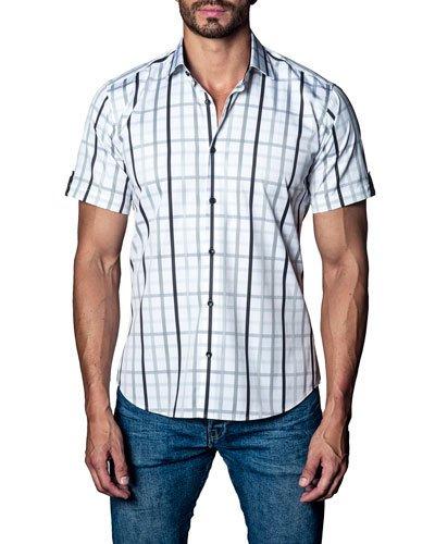 Short-sleeve Windowpane