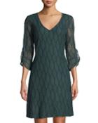 Leaf-lace Tulip-sleeve