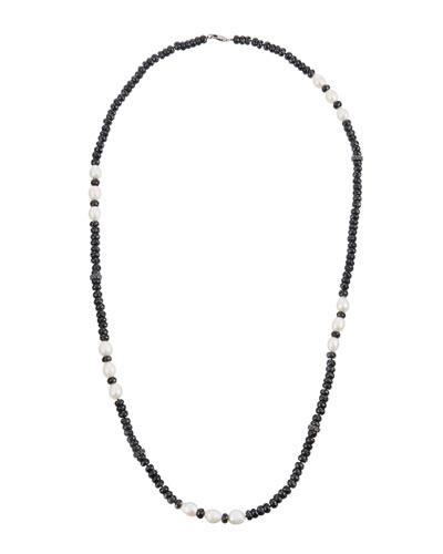 Long Spinal & Freshwater Pearl Beaded Necklace