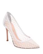Crystal Mesh Pointed Pumps