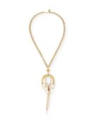 Long Crystal & Dangle Pendant Necklace