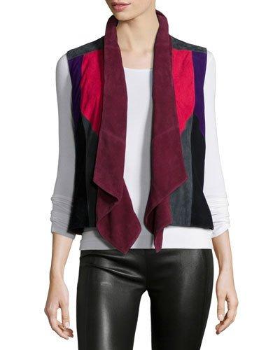 Patchwork Suede Vest,