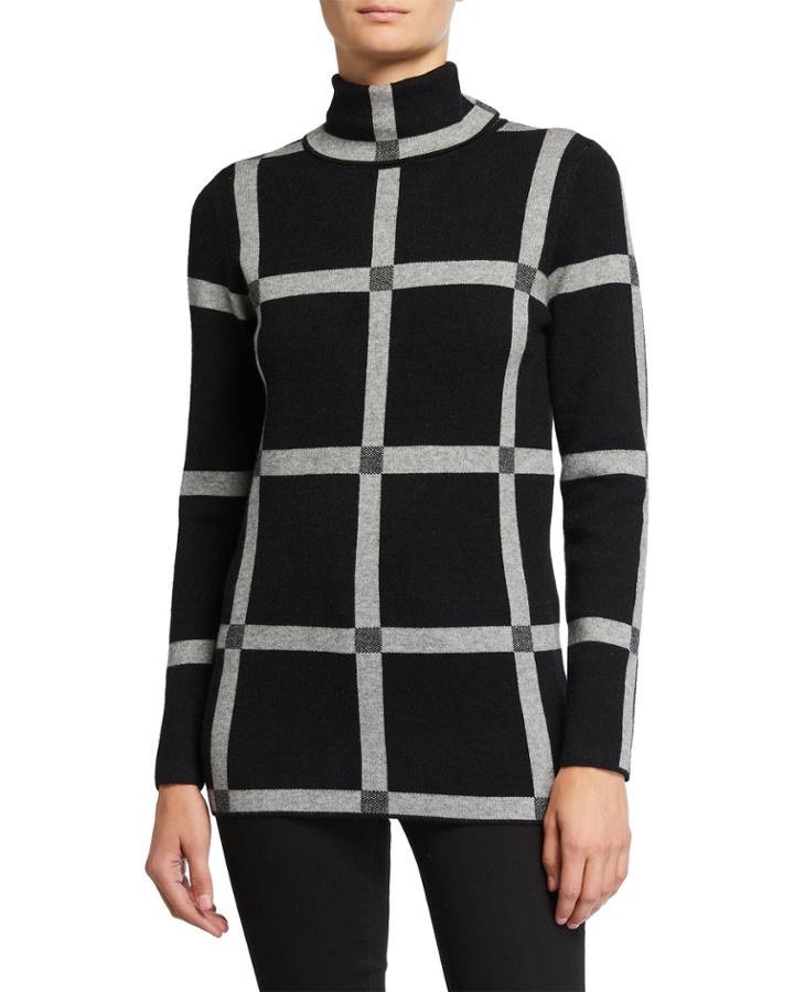 Checkered Turtleneck