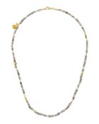 Delicate Flurries Pyrite, Pearl & Diamond Necklace