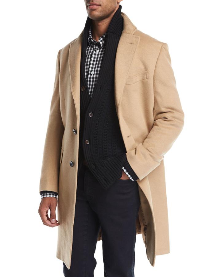 Cashmere Single-breasted Top Coat