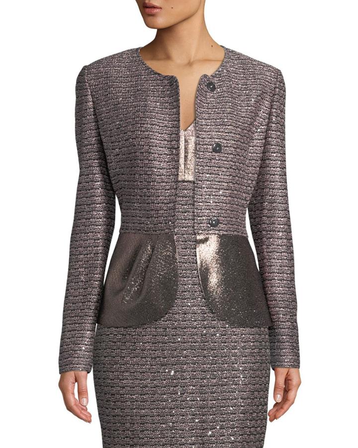 Twisted Sequin Knit Jacket