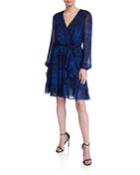 Chiffon Snake Print Dress