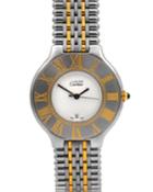 Pre-owned 18k 36mm Must De 21 Bracelet Watch, Two-tone