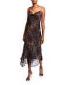 Johanna Leopard Cowl-neck High-low