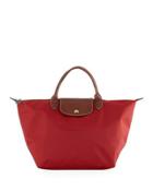 Le Pliage Medium Shoulder Tote Bag, Red