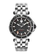 Men's 46mm V-race Diver Watch W/ Bracelet Strap, Gray