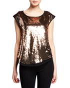 Jana Sequin And Tulle Top