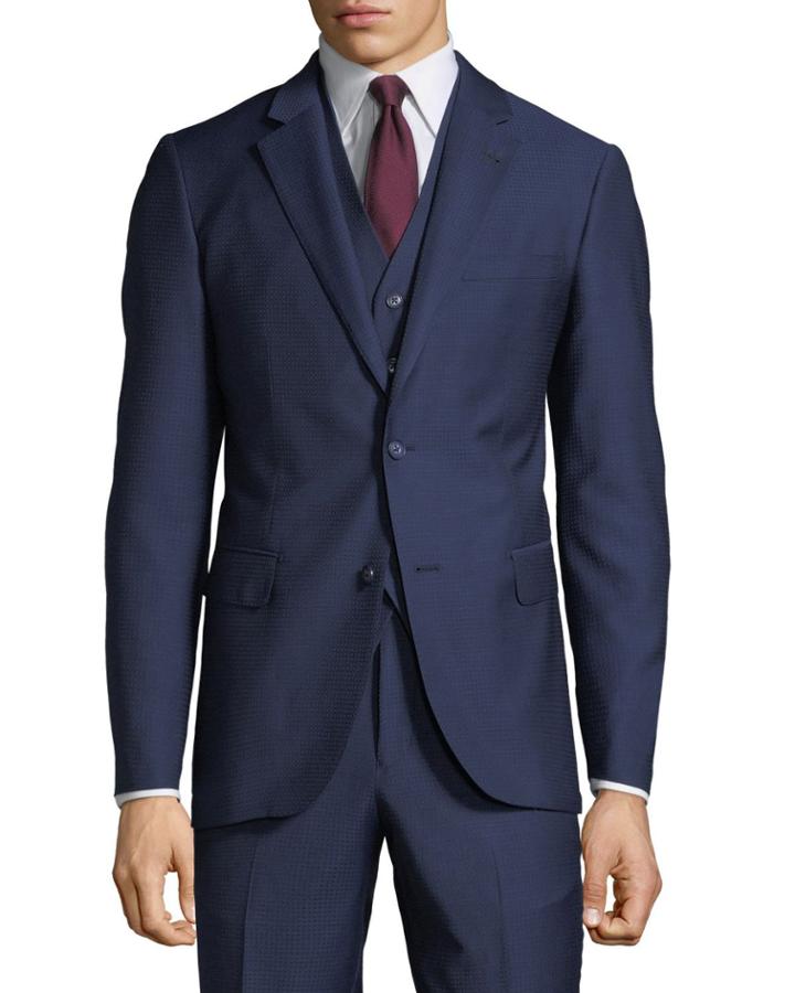 Men's Mini Box Weave Vested
